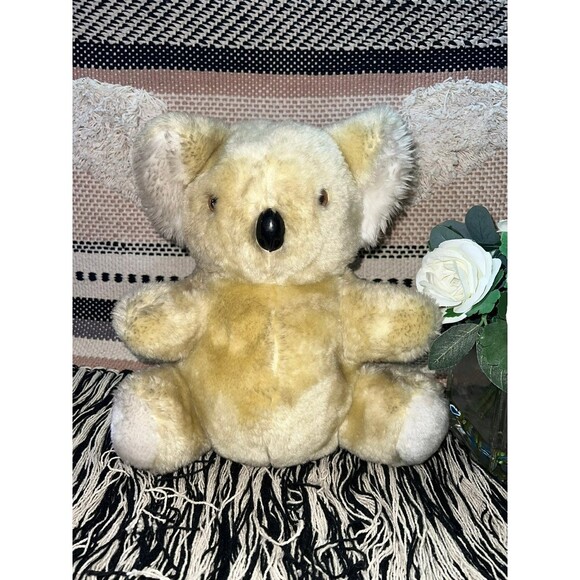 DAN DEE CREME & WHITE KOALA BEAR STUFFED ANIMAL PLUSH TOY LOVEY 12" VINTAGE 1979 - Picture 1 of 8